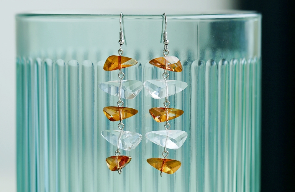 5590 Wing Bead Swarovski Earrings tutorial DIY